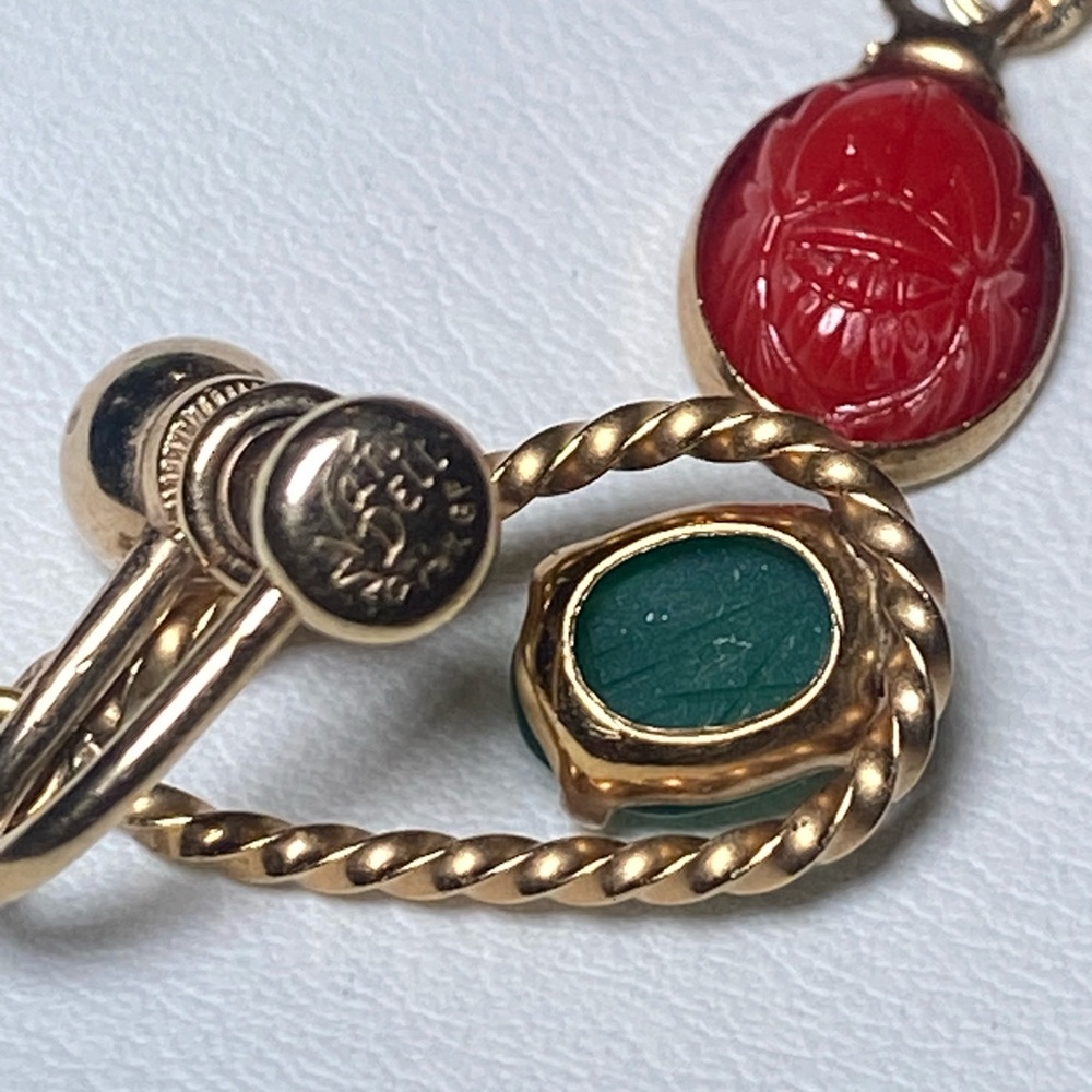 Vintage Van Dell Scarab Earrings - Picture 7 of 7